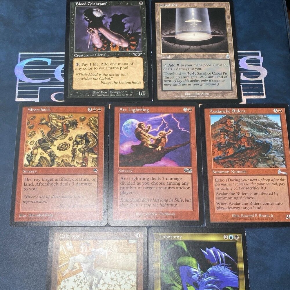 MTG Vintage Rare Card Lot 1993–2001 – Cabal Pit, Blood Celebrant (8 Cards)
